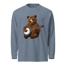 Load image into Gallery viewer, Bear Playing Banjo - Garment-dyed heavyweight long-sleeve shirt