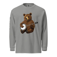 Load image into Gallery viewer, Bear Playing Banjo - Garment-dyed heavyweight long-sleeve shirt