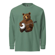 Load image into Gallery viewer, Bear Playing Banjo - Garment-dyed heavyweight long-sleeve shirt