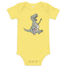 Load image into Gallery viewer, T-Rex Plays Banjo- Baby One Piece