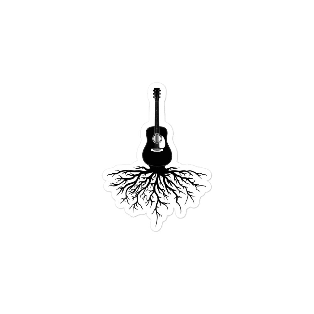 Acoustic Guitar Roots Sticker