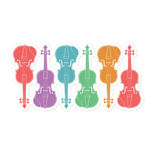 Load image into Gallery viewer, Colorful Fiddles Sticker