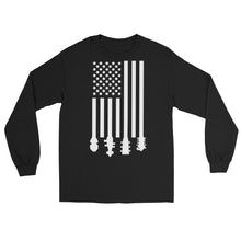 Load image into Gallery viewer, Bluegrass Flag Stocks in White- Unisex Long Sleeve