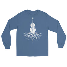 Load image into Gallery viewer, Upright Bass Roots in White- Unisex Long Sleeve