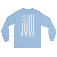 Load image into Gallery viewer, Bluegrass Flag Stocks in White- Unisex Long Sleeve