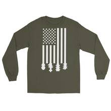 Load image into Gallery viewer, Bluegrass Flag Stocks in White- Unisex Long Sleeve