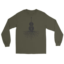 Load image into Gallery viewer, Upright Bass Roots in Black- Unisex Long Sleeve