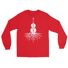 Load image into Gallery viewer, Upright Bass Roots in White- Unisex Long Sleeve