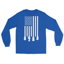 Load image into Gallery viewer, Bluegrass Flag Stocks in White- Unisex Long Sleeve