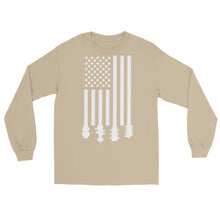 Load image into Gallery viewer, Bluegrass Flag Stocks in White- Unisex Long Sleeve