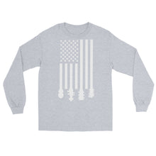 Load image into Gallery viewer, Bluegrass Flag Stocks in White- Unisex Long Sleeve