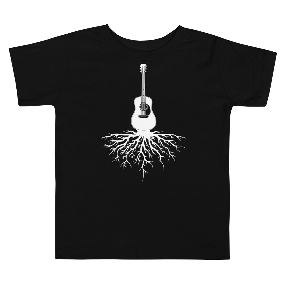 Guitar Roots in White Toddler Short Sleeve