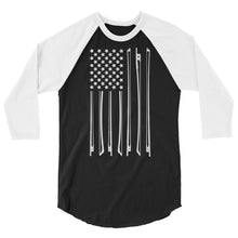 Load image into Gallery viewer, Bow Flag in White- Unisex 3/4 Sleeve