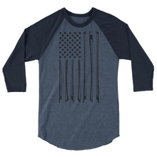 Load image into Gallery viewer, Bow Flag in Black- Unisex 3/4 Sleeve