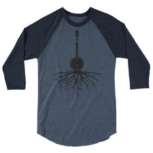 Load image into Gallery viewer, Banjo Roots in Black- Unisex 3/4 Sleeve