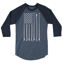 Load image into Gallery viewer, Bow Flag in White- Unisex 3/4 Sleeve