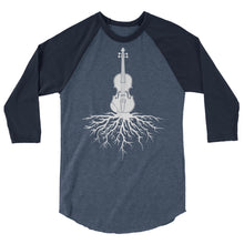 Load image into Gallery viewer, Fiddle Roots in White- Unisex 3/4 Sleeve