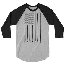 Load image into Gallery viewer, Bow Flag in Black- Unisex 3/4 Sleeve