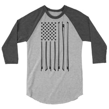 Load image into Gallery viewer, Bow Flag in Black- Unisex 3/4 Sleeve