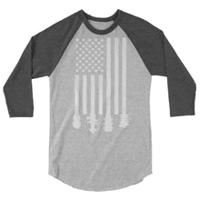 Load image into Gallery viewer, Bluegrass Flag Stocks in White- Unisex 3/4 Sleeve