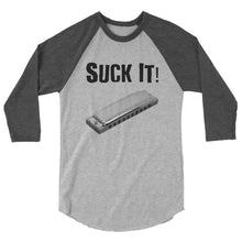 Load image into Gallery viewer, Suck It! Harmonica- Unisex 3/4 Sleeve