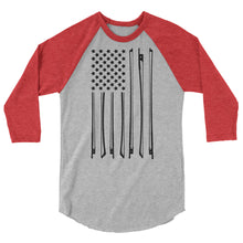 Load image into Gallery viewer, Bow Flag in Black- Unisex 3/4 Sleeve