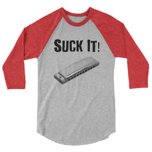 Load image into Gallery viewer, Suck It! Harmonica- Unisex 3/4 Sleeve