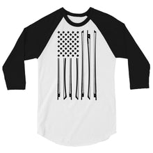 Load image into Gallery viewer, Bow Flag in Black- Unisex 3/4 Sleeve