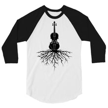 Load image into Gallery viewer, Fiddle Roots in Black- Unisex 3/4 Sleeve