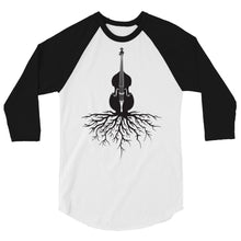 Load image into Gallery viewer, Upright Bass Roots in Black- Unisex 3/4 Sleeve