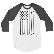 Load image into Gallery viewer, Bow Flag in Black- Unisex 3/4 Sleeve