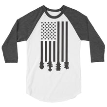 Load image into Gallery viewer, Bluegrass Flag Stocks in Black- Unisex 3/4 Sleeve