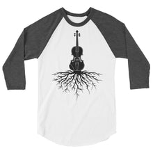 Load image into Gallery viewer, Fiddle Roots in Black- Unisex 3/4 Sleeve