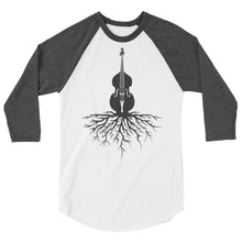 Load image into Gallery viewer, Upright Bass Roots in Black- Unisex 3/4 Sleeve