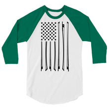 Load image into Gallery viewer, Bow Flag in Black- Unisex 3/4 Sleeve