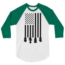 Load image into Gallery viewer, Bluegrass Flag Stocks in Black- Unisex 3/4 Sleeve