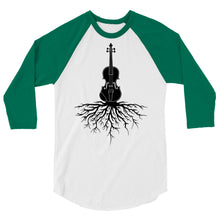 Load image into Gallery viewer, Fiddle Roots in Black- Unisex 3/4 Sleeve