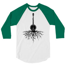 Load image into Gallery viewer, Banjo Roots in Black- Unisex 3/4 Sleeve