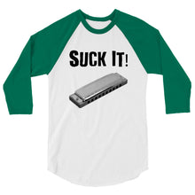 Load image into Gallery viewer, Suck It! Harmonica- Unisex 3/4 Sleeve