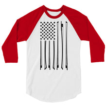 Load image into Gallery viewer, Bow Flag in Black- Unisex 3/4 Sleeve