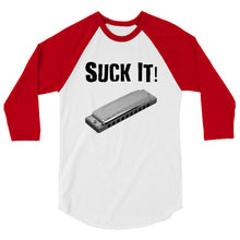 Load image into Gallery viewer, Suck It! Harmonica- Unisex 3/4 Sleeve