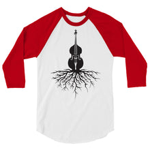 Load image into Gallery viewer, Upright Bass Roots in Black- Unisex 3/4 Sleeve