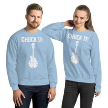 Load image into Gallery viewer, Chuck It! in White- Unisex Sweatshirt