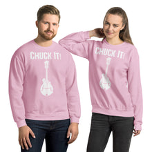 Load image into Gallery viewer, Chuck It! in White- Unisex Sweatshirt