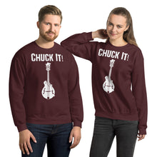 Load image into Gallery viewer, Chuck It! in White- Unisex Sweatshirt
