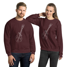 Load image into Gallery viewer, F Style Mandolin Lined Art Work in White- Unisex Sweatshirt