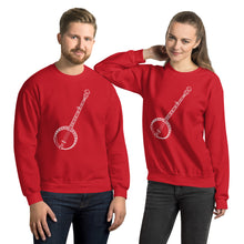 Load image into Gallery viewer, Banjo Lined Art Work in White- Unisex Sweatshirt