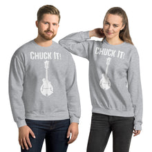 Load image into Gallery viewer, Chuck It! in White- Unisex Sweatshirt