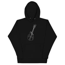 Load image into Gallery viewer, F Style Mandolin Lined Art Work in White- Unisex Hoodie