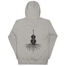 Load image into Gallery viewer, Upright Bass Roots in Black- Unisex Hoodie